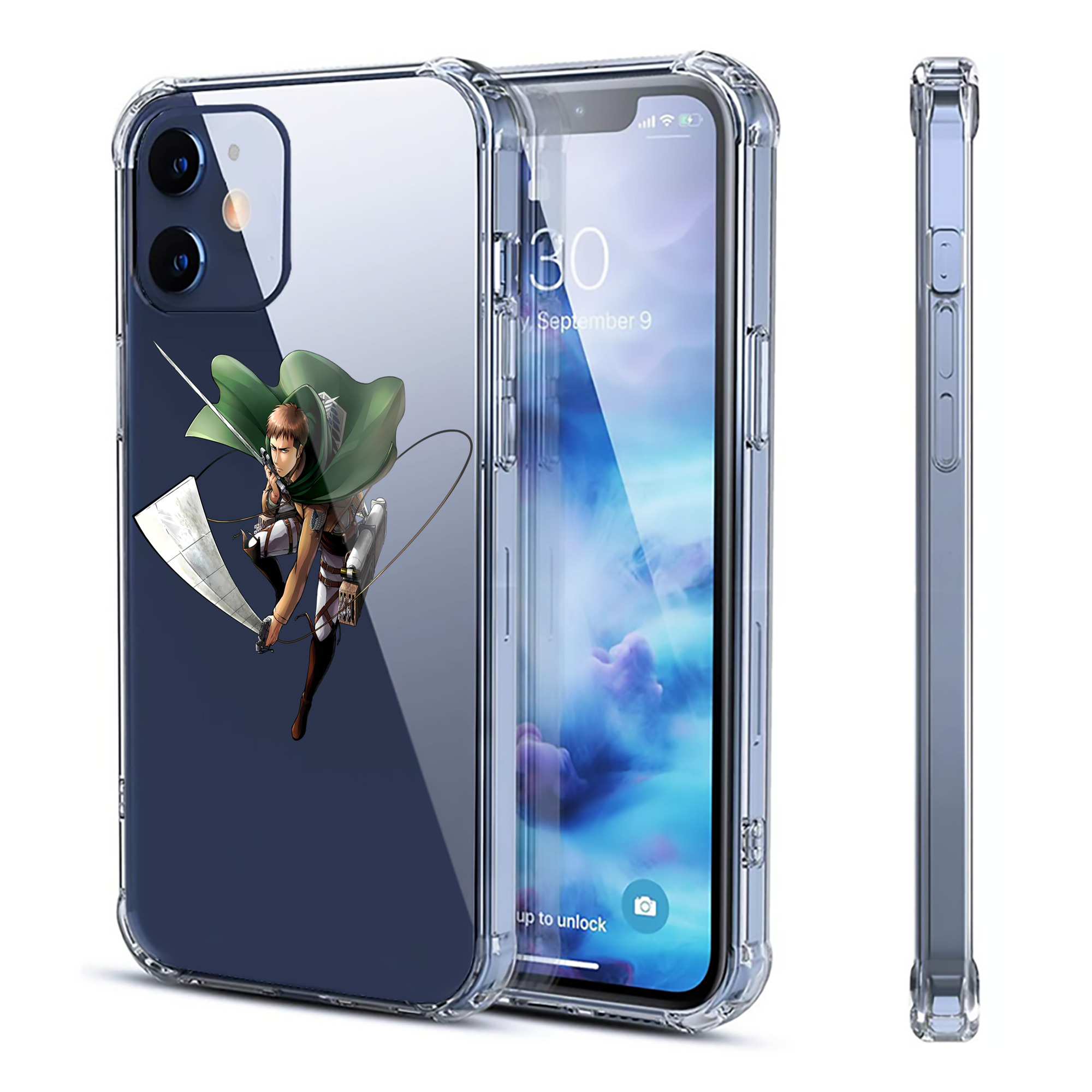 （画像用） 進撃の巨人 Attack on Titan 【iPhone 12シリーズ対応】透明スマホケース（クリアソフトケース）